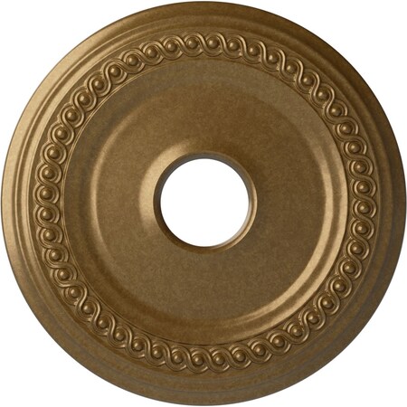 Ekena Millwork Classic Ceiling Medallion (Fits Canopies up to 12 3/4"), 18 5/8"OD 4"ID x 1 1/8"P, Pale Gold CM19CLPAS